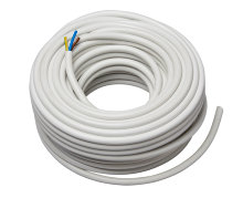 Ledning rund hvid 3 x 1,5 mm² 25 meter